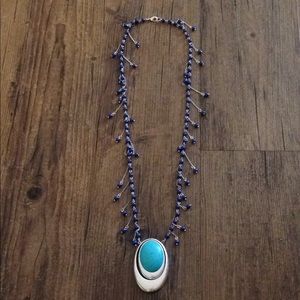 Anthropologie blue and turquoise necklace